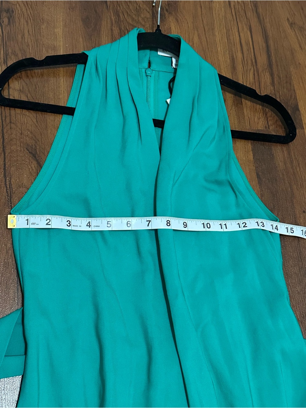 Banana Republic Emerald Green Sleeveless Stretch Crepe  Maxi Wrap Dress - Picture 12 of 13